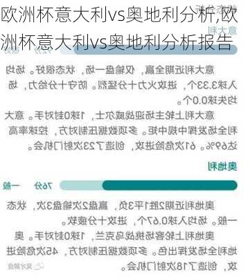 欧洲杯意大利vs奥地利分析,欧洲杯意大利vs奥地利分析报告