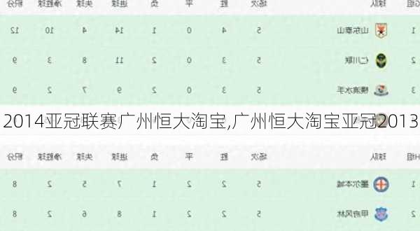 2014亚冠联赛广州恒大淘宝,广州恒大淘宝亚冠2013