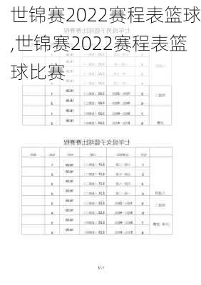 世锦赛2022赛程表篮球,世锦赛2022赛程表篮球比赛