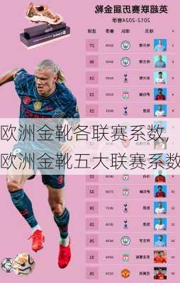 欧洲金靴各联赛系数,欧洲金靴五大联赛系数
