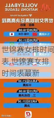 世锦赛女排时间表,世锦赛女排时间表最新