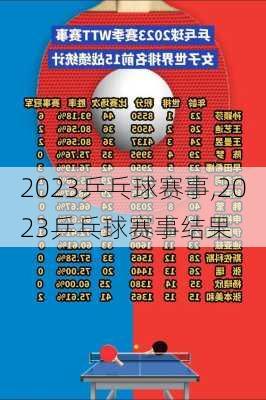 2023乒乓球赛事,2023乒乓球赛事结果