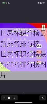 世界杯积分榜最新排名排行榜,世界杯积分榜最新排名排行榜图片