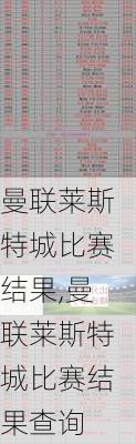 曼联莱斯特城比赛结果,曼联莱斯特城比赛结果查询