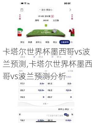 卡塔尔世界杯墨西哥vs波兰预测,卡塔尔世界杯墨西哥vs波兰预测分析