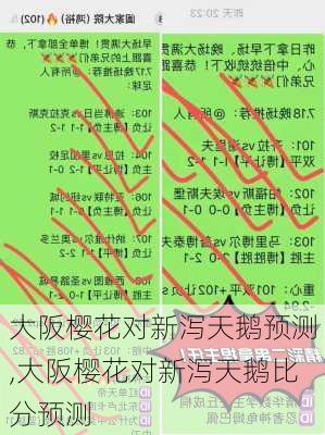 大阪樱花对新泻天鹅预测,大阪樱花对新泻天鹅比分预测