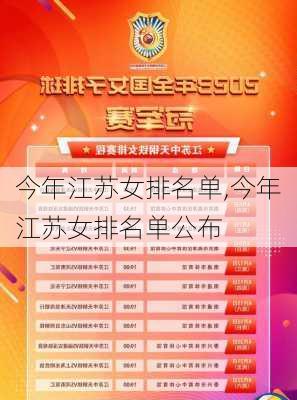 今年江苏女排名单,今年江苏女排名单公布