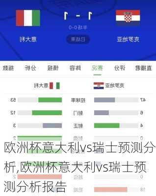 欧洲杯意大利vs瑞士预测分析,欧洲杯意大利vs瑞士预测分析报告