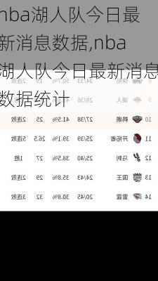 nba湖人队今日最新消息数据,nba湖人队今日最新消息数据统计