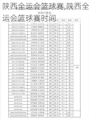 陕西全运会篮球赛,陕西全运会篮球赛时间