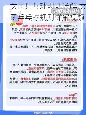 女团乒乓球规则详解,女团乒乓球规则详解视频