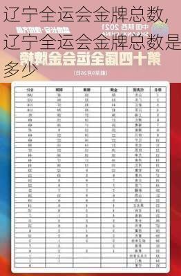 辽宁全运会金牌总数,辽宁全运会金牌总数是多少
