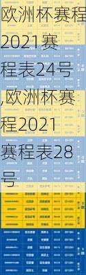 欧洲杯赛程2021赛程表24号,欧洲杯赛程2021赛程表28号