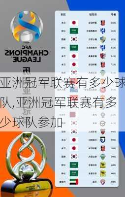 亚洲冠军联赛有多少球队,亚洲冠军联赛有多少球队参加