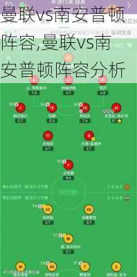曼联vs南安普顿阵容,曼联vs南安普顿阵容分析
