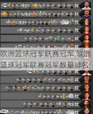 欧洲篮球冠军联赛冠军,欧洲篮球冠军联赛冠军数量排名