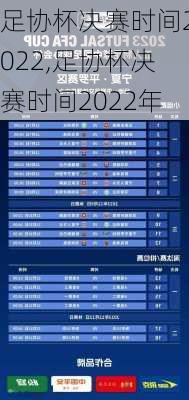 足协杯决赛时间2022,足协杯决赛时间2022年