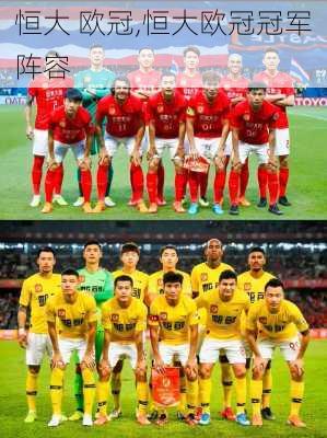 恒大 欧冠,恒大欧冠冠军阵容