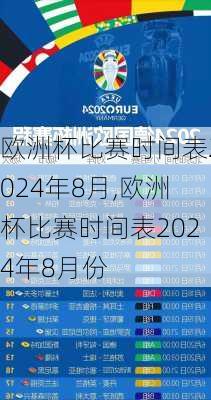 欧洲杯比赛时间表2024年8月,欧洲杯比赛时间表2024年8月份
