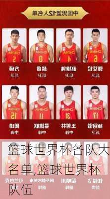 篮球世界杯各队大名单,篮球世界杯队伍