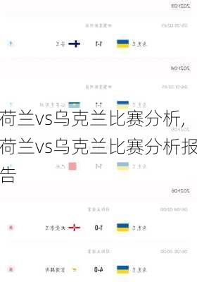 荷兰vs乌克兰比赛分析,荷兰vs乌克兰比赛分析报告