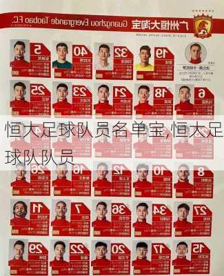 恒大足球队员名单宝,恒大足球队队员