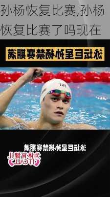 孙杨恢复比赛,孙杨恢复比赛了吗现在
