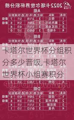 卡塔尔世界杯分组积分多少晋级,卡塔尔世界杯小组赛积分