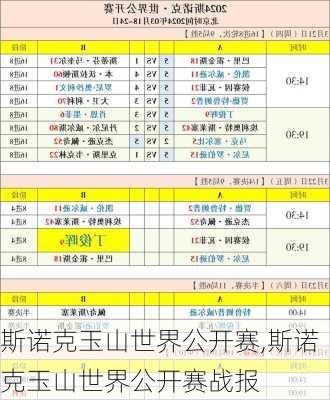 斯诺克玉山世界公开赛,斯诺克玉山世界公开赛战报