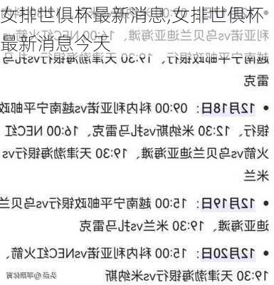 女排世俱杯最新消息,女排世俱杯最新消息今天