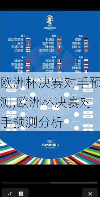 欧洲杯决赛对手预测,欧洲杯决赛对手预测分析