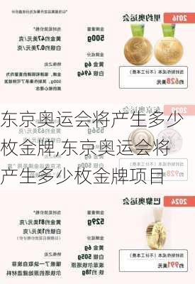 东京奥运会将产生多少枚金牌,东京奥运会将产生多少枚金牌项目