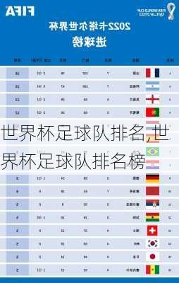 世界杯足球队排名,世界杯足球队排名榜