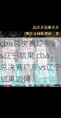 cba总决赛广东vs辽宁结果,cba总决赛广东vs辽宁结果如何