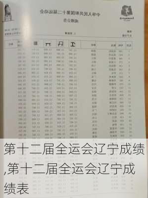 第十二届全运会辽宁成绩,第十二届全运会辽宁成绩表