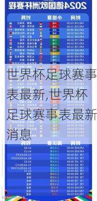 世界杯足球赛事表最新,世界杯足球赛事表最新消息