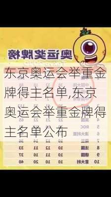东京奥运会举重金牌得主名单,东京奥运会举重金牌得主名单公布