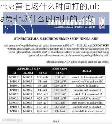 nba第七场什么时间打的,nba第七场什么时间打的比赛