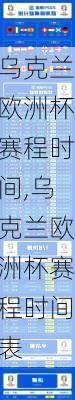 乌克兰欧洲杯赛程时间,乌克兰欧洲杯赛程时间表