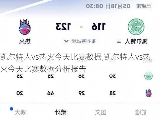 凯尔特人vs热火今天比赛数据,凯尔特人vs热火今天比赛数据分析报告
