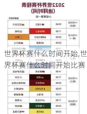 世界杯赛什么时间开始,世界杯赛什么时间开始比赛