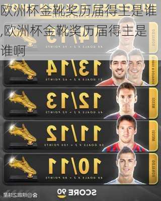 欧洲杯金靴奖历届得主是谁,欧洲杯金靴奖历届得主是谁啊