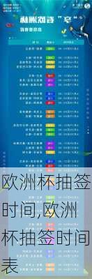 欧洲杯抽签时间,欧洲杯抽签时间表