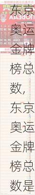 东京奥运金牌榜总数,东京奥运金牌榜总数是多少