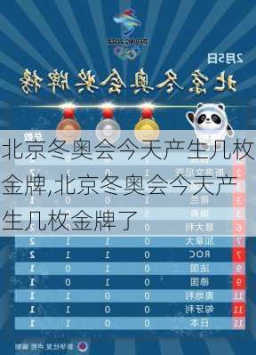 北京冬奥会今天产生几枚金牌,北京冬奥会今天产生几枚金牌了