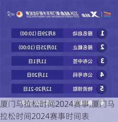 厦门马拉松时间2024赛事,厦门马拉松时间2024赛事时间表