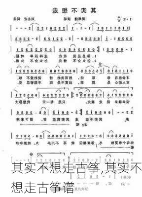 其实不想走古筝,其实不想走古筝谱