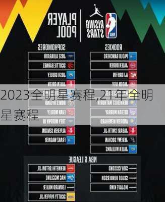 2023全明星赛程,21年全明星赛程