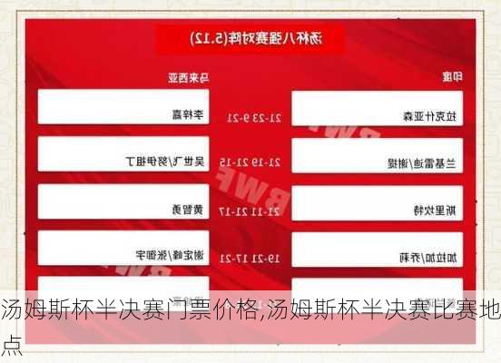 汤姆斯杯半决赛门票价格,汤姆斯杯半决赛比赛地点