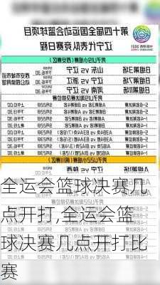 全运会篮球决赛几点开打,全运会篮球决赛几点开打比赛